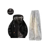 Чёрный с флисовой подкладкой + Светло-серый