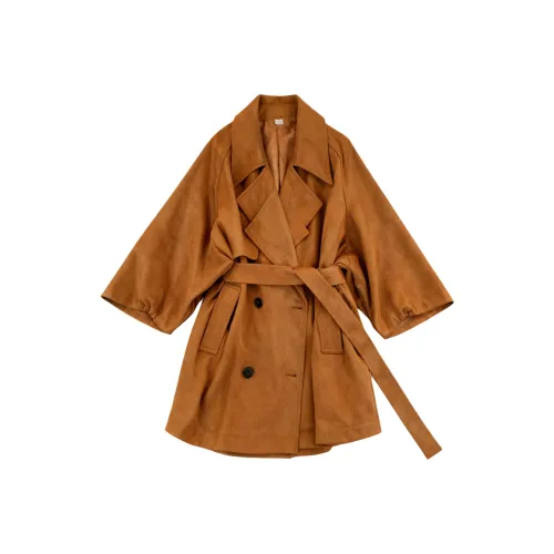 DITB Коричневый Женские Кожаные Куртки