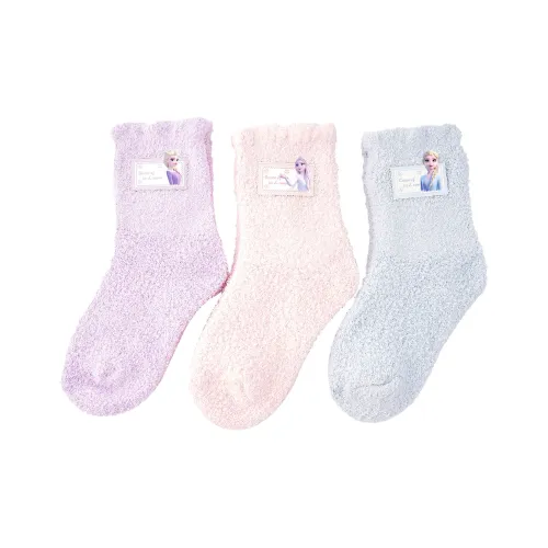 DISNEY FROZEN Осенние и зимние носки для детей 3 упаковки розовый синий фиолетовый