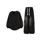 Чёрный топ + чёрные джинсы