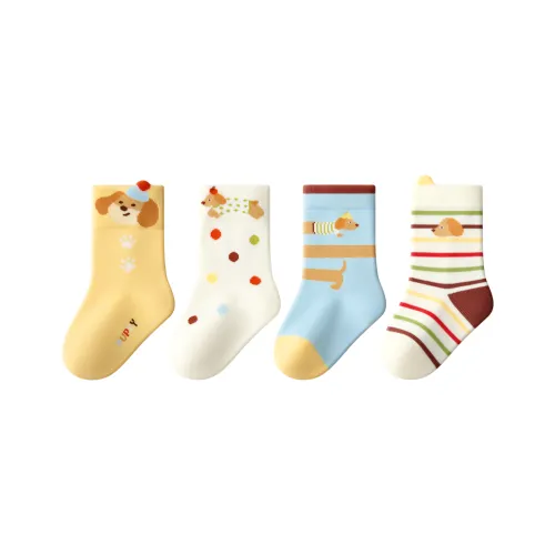 Малыш Осенние Зимние Детские Носки 4 Пачки Носки Без Ограничений для Малышей Infant Wa Toddler