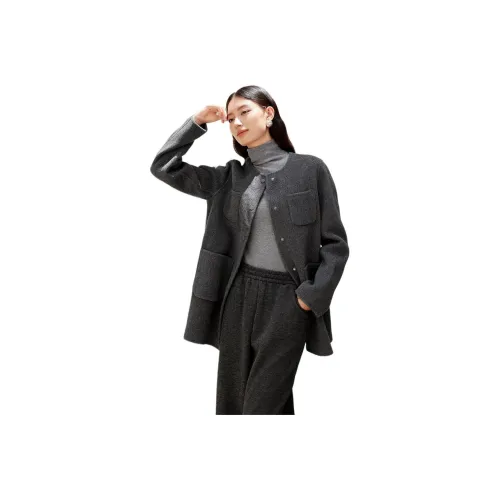 IHIMI Темно-серое Женское Пальто