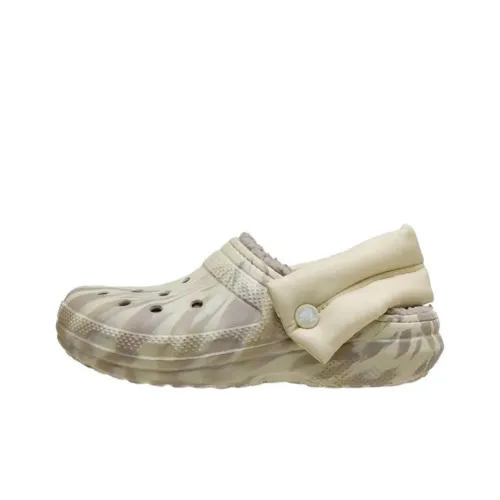 Crocs Классический PUFFED Marble Pattern Сабо Унисекс Костяной белый