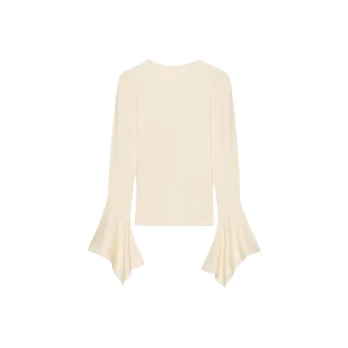 ZARA Морозный Белый Женский T-Рубашки