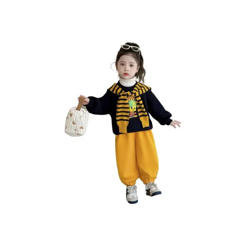 Hua Le Ji Шаль + Флис-Лайн Топ + Флис-Лайн Брюки Для Дошкольных Учреждений Повседневная Спортивная Одежда