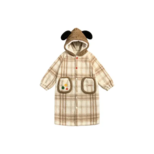 QIAOYUN Коричневый Женские Банные халаты