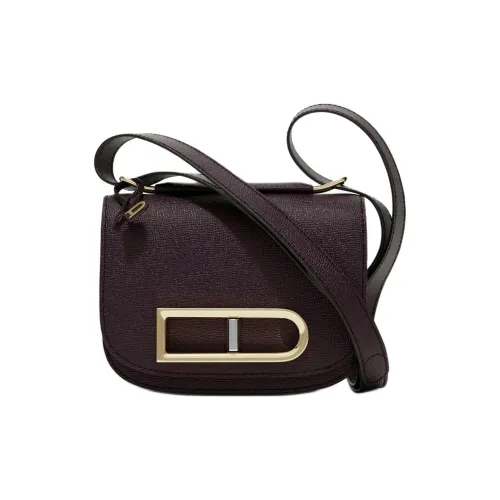 Delvau Lingot Телячья кожа Сумка через плечо Маленькая Женская Сливовый цвет