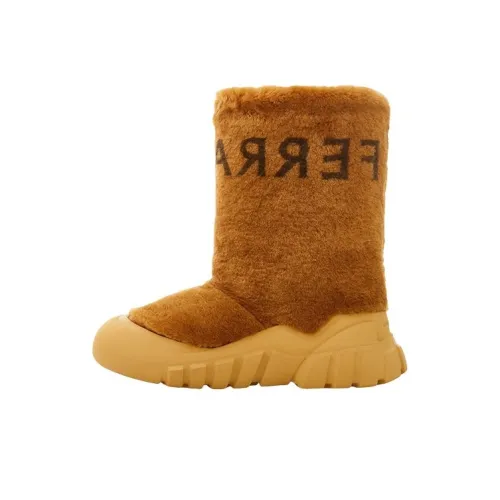 Ferragamo Короткие Сноубутсы Женские Светло-Верблюжий