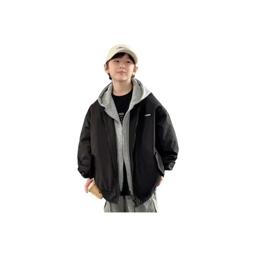 Rindu Хлопковый пуховик Осенний Корейский стиль Черный Детский