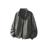 Волчий серый хлопковый пуховик