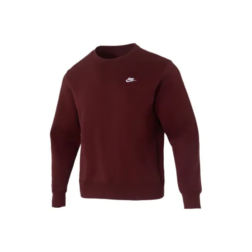 nike Club Повседневный Свитшот Мужской Темный Командный Красный