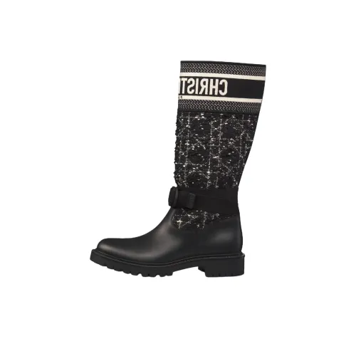 DIOR D MAJOR Женские высокие сапоги на колено черные