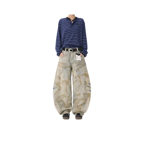 PANDA ADEVIL Ностальгические Унисекс Джинсы