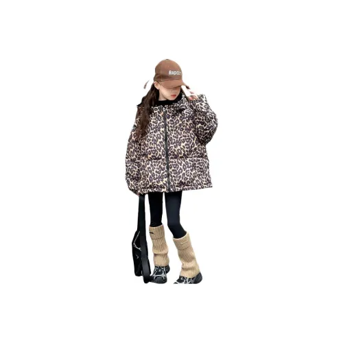 TONYBEAR Леопардовый принт Унисекс Утеплённые куртки