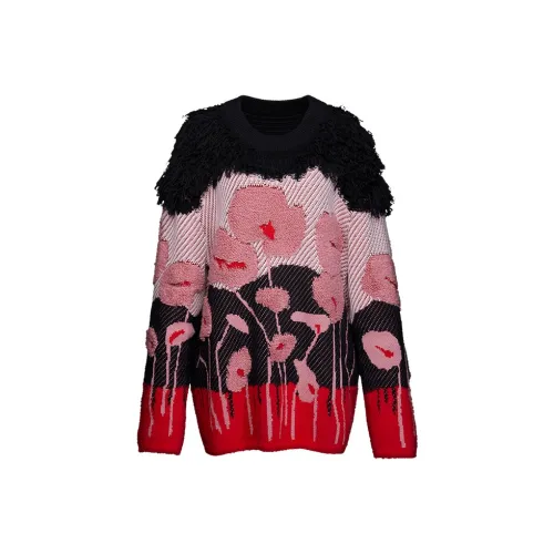 Laurence Chico Круглый вырез Вязаная модель Свитер Унисекс Красный Розовый