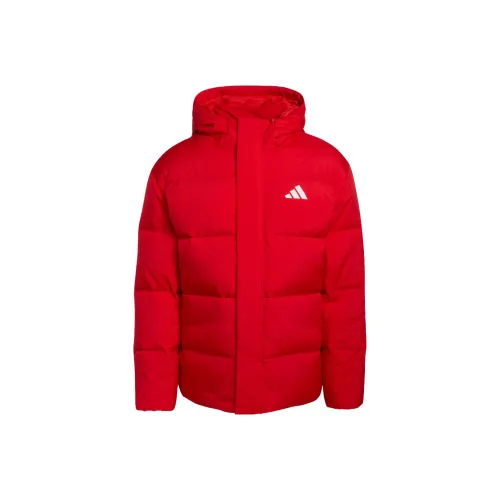 Adidas Red Unisex Down Jackets Adidas Красный Унисекс Пуховики