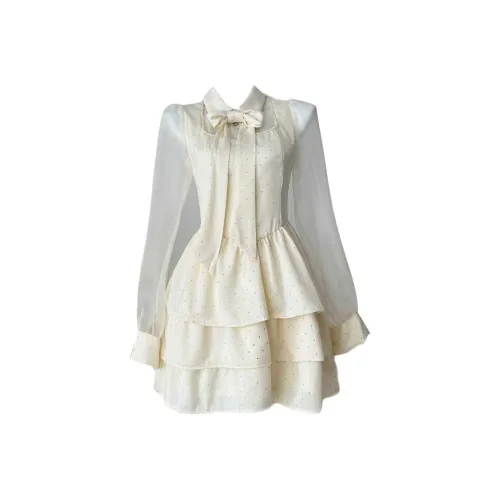 Udon House Длинное платье с длинными рукавами женское