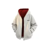 White Photinia Gray (Thickened Fleece Reversible)  
Белая Фотиния Серый (Утолщенный Флис Двусторонний)