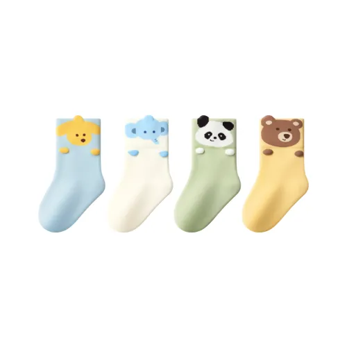 Малыш Осенние Зимние Детские Носки 4 Пачки Стретчевые Удобные для Малышей Носки для Малышей Toddler