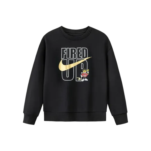 Nike Глубокий Черный Kids Свитшоты