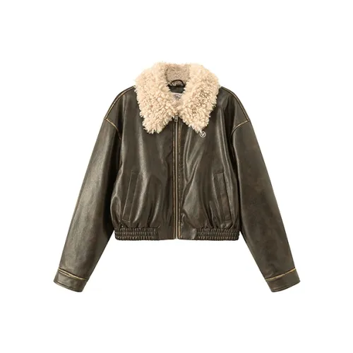 CHUU Кофе Женские Короткие Пальто