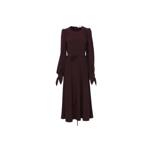Chloe Длинное платье с длинными рукавами женское темно-фиолетовое