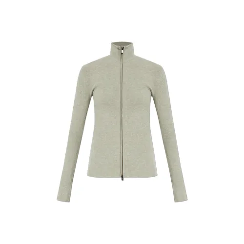 Fear Of God Essentials FW25 GREY Кардиган с Stand Up Ожерелье-чокер Трикотаж Женские