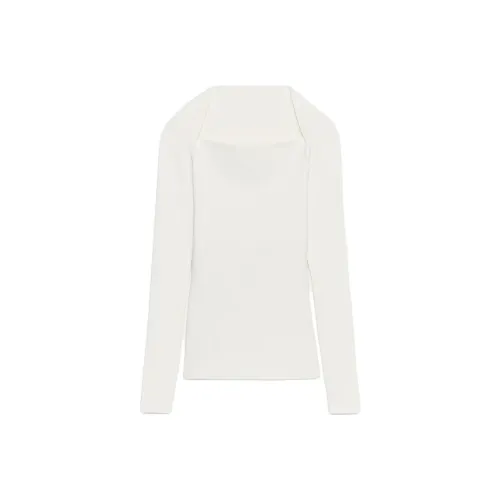 ZARA Морозный Белый Женский T-Рубашки