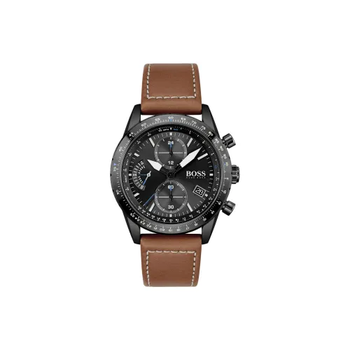 Clarks Наручные часы Кварцевый механизм Натуральная кожа Ремешок 44 мм Черный циферблат Мужские часы