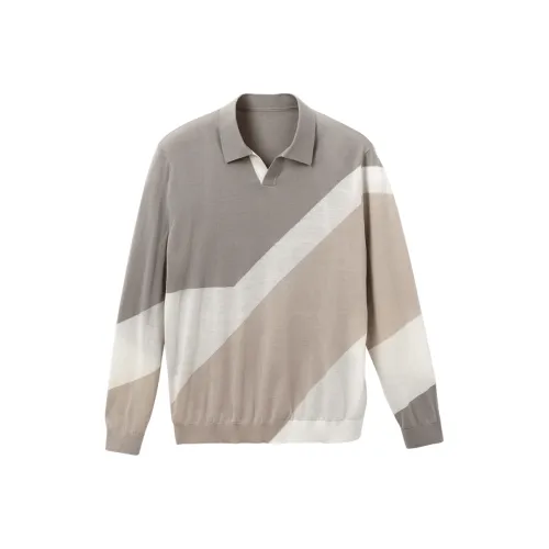 Mr.Bu Мягкий Марля Абрикос Мужские Свитера