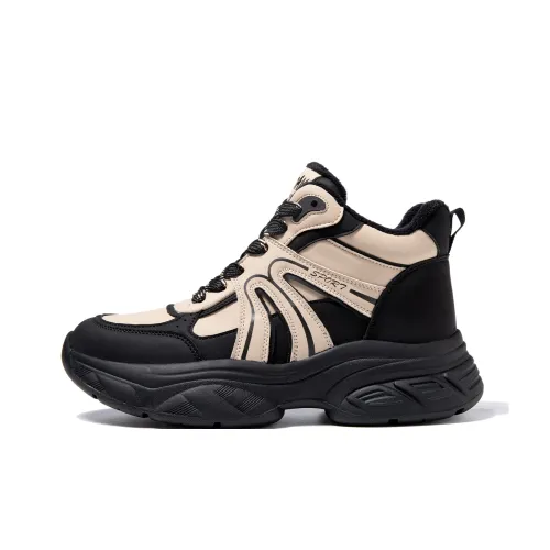 POOQ Толстая подошва кроссовки MID топ женские