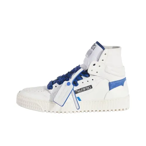 OFF Белый OFF COURT Высокие Кроссовки для скейтбординга Мужские Белые и Синие