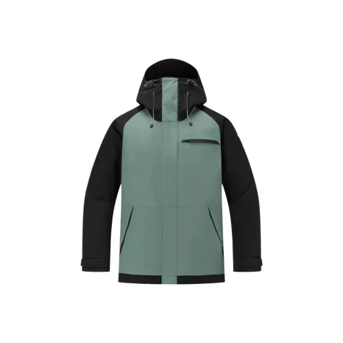 DECATHLON Светлая оливковая Дымчатый черная мужская лыжная куртка