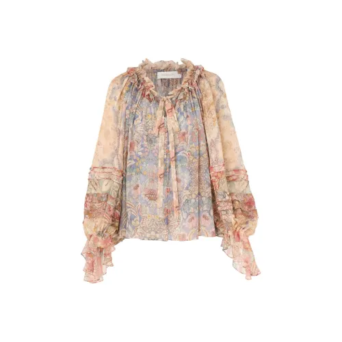 Zimmermann Пэчворк Цветочные Женские Рубашки