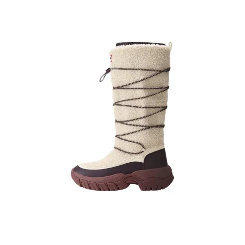 HUNTER Wanderer Boucle Термостойкие Высокие Снежные Ботинки Женские Кремовые