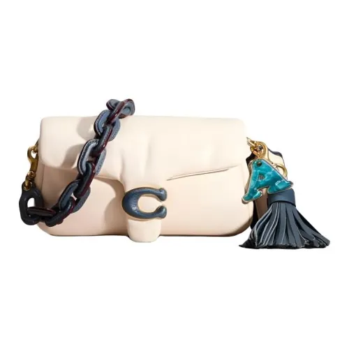 COACH Pillow Tabby Кожа Сумка на плечо Женская Мел