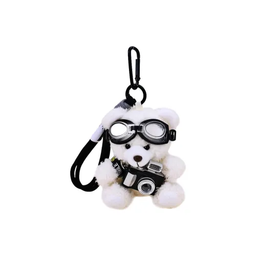 Деревянные шары Блестящий Фотография Милый Медведь Плюшевый Брелок 12 см Рекомендуемая высота