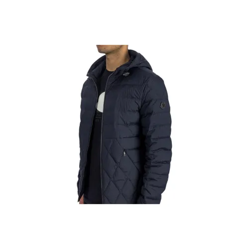 MONCLER Синий Мужской Пуховик