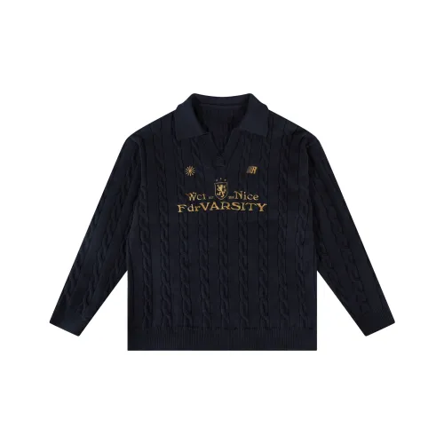 FDR Темно-синие унисекс свитеры