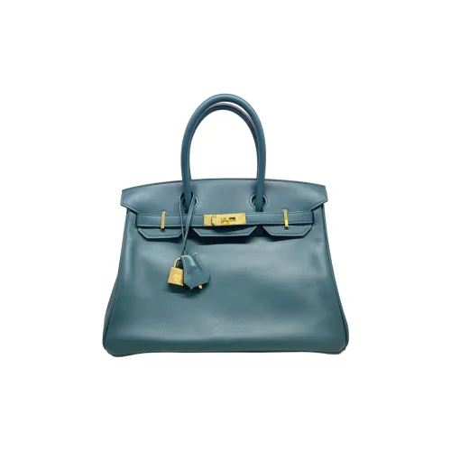 HERMES Birkin Коровья кожа Togo Сумка Birkin Сумка Женская W0 Vert Bosphore Bosphorus Зеленый