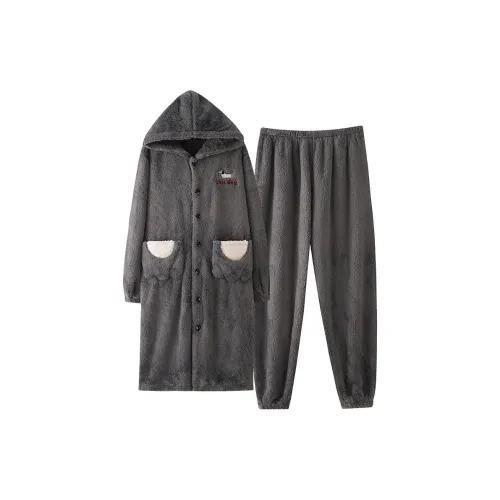 Qin Jing Серый Мужской Пижамный Комплект