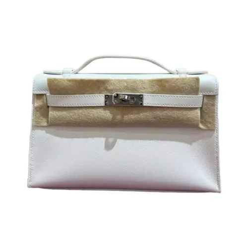 HERMES Mini Kelly Generation 1 Swift Кожа Сумка Kelly Сумка Женские 0U Новый Белый