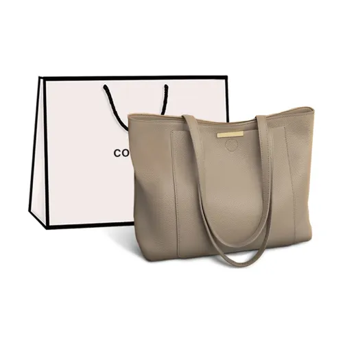 COMELY Коровья кожа с синтетической кожей сумка-тоут сумка для покупок сумка через плечо женская светло-серый темно-серый