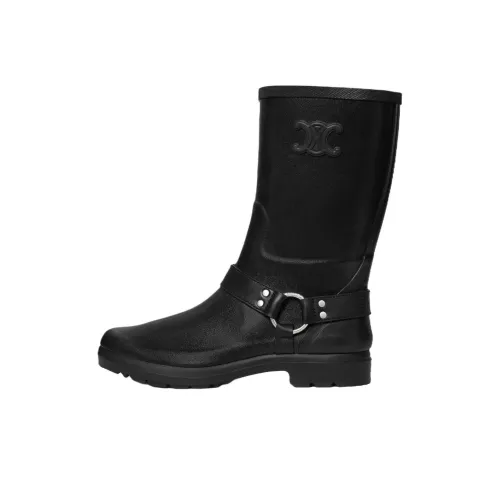 CELINE Triomphe Резиновые сапоги Женские Черные