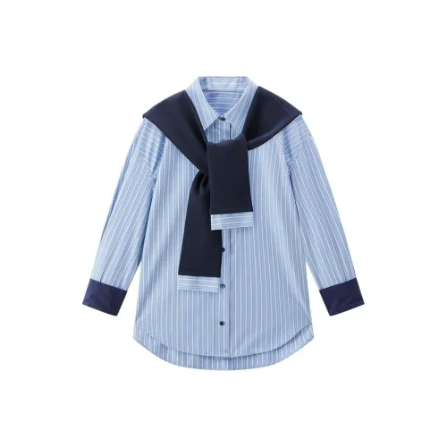 PEACEBIRD Allure Синий Женские Рубашки