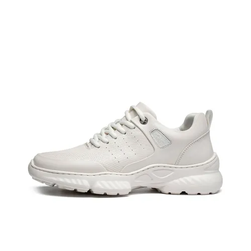 Roberta Di Camerino Rebound Высота Увеличивающая Устойчивая к Износу Противоскользящая Низкий Топ Повседневная Обувь Мужская Белая