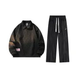 Чёрный свитшот + чёрные штаны