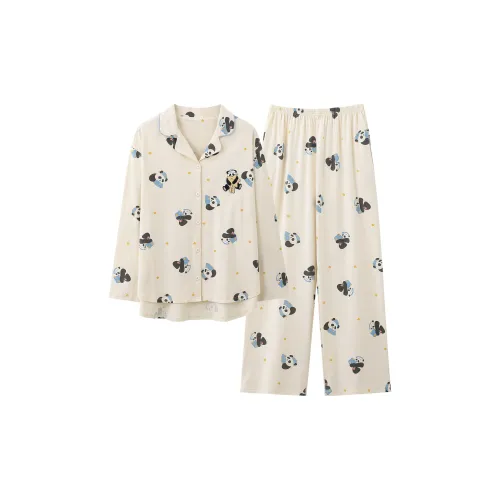 FENTENGCARE Абрикос Женские Пижамные Комплекты