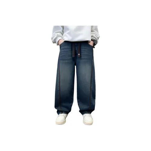 ЮЙЧЖАОЛИНЬ Синий Серый MF2701 Школьный возраст Джинсы