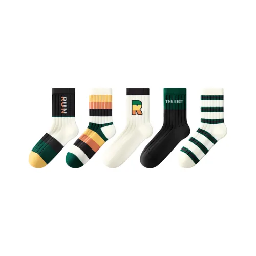 Малыш Осенние Зимние Kids Носки 5 пар Антибактериальные Хлопковые носки Полосатые Спортивные носки